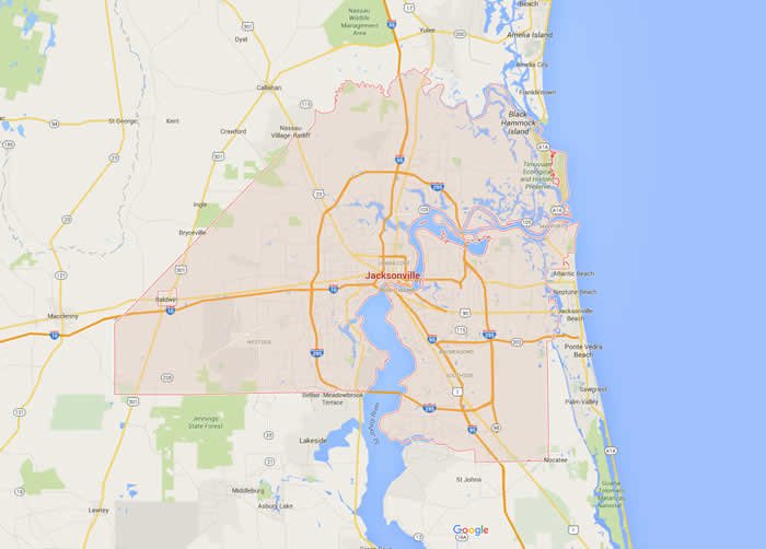 Map of Orange Park and North Florida